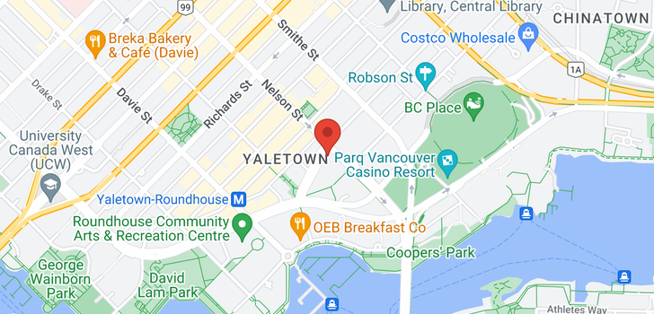 map of 1506 1008 CAMBIE STREET